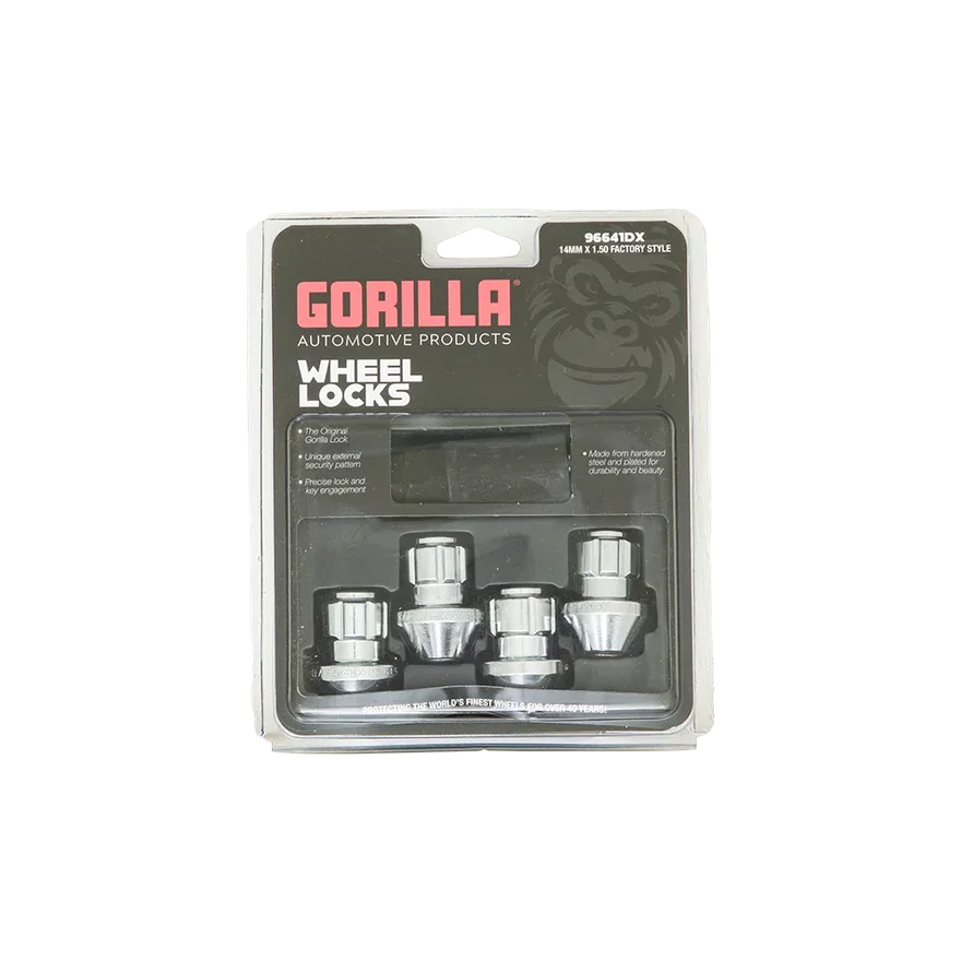 Original Gorilla Lock Set Factory Style Bulge 13/16"&7/8" Hex 14x1.5 Chrome 4Pk