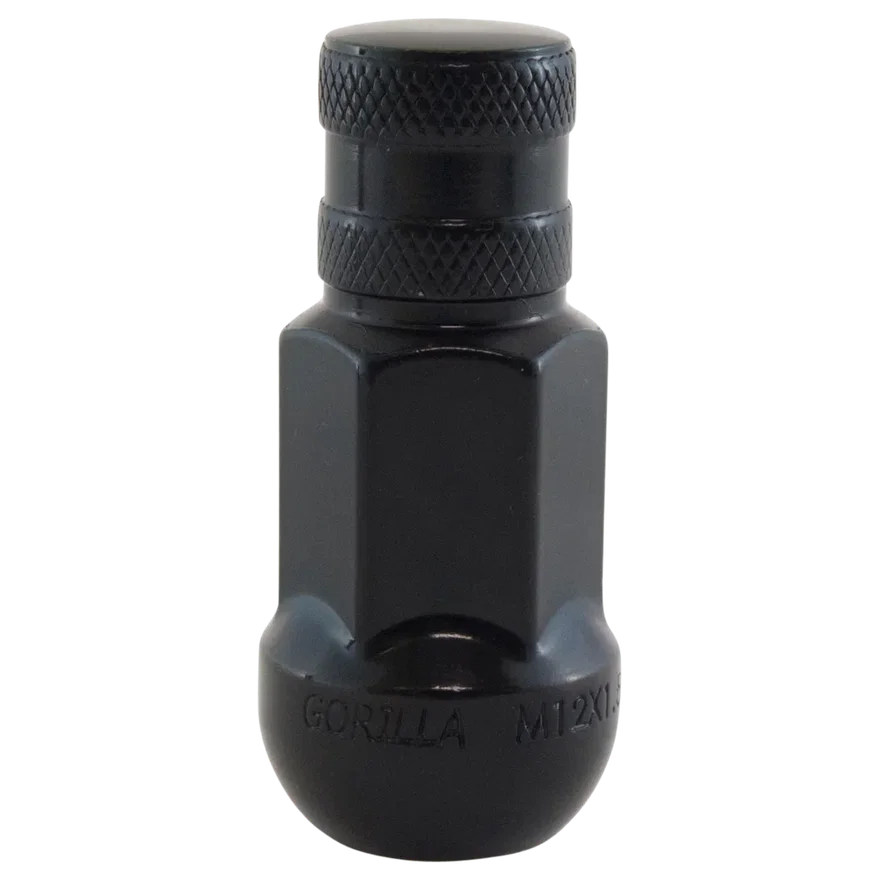 Forged Steel Racing Closed End Lug Nut Ball Seat 12x1.5 3/4" Hex Black Bulk