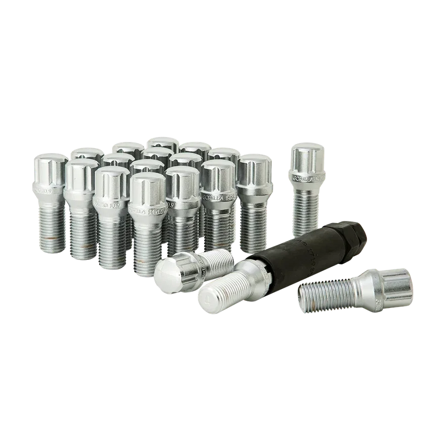 Small Diam Spline Lug Bolts 17mm&19mm Key 14x1.5 Chrome 27mm Thread Length 20Pk