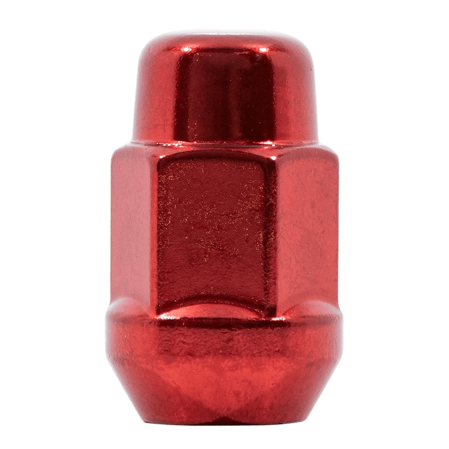 Acorn Bulge Lug Nut 3/4" Hex 12mm x 1.50 Red Painted Bulk