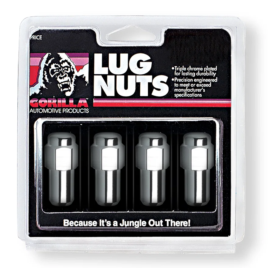 Extended Mag 13/16" Hex 1/2"-20 Chrome Pack of 4 Lug Nuts and 4 Washers