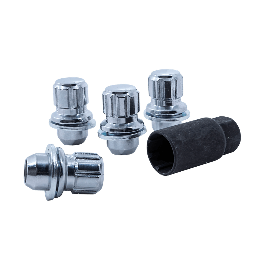 Original Gorilla Lock Set Nissan Mag 21mm Hex 12mm x 1.25 Chrome Set of 4