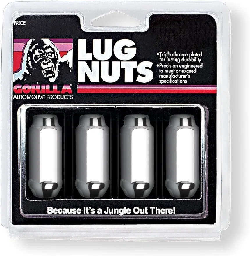 Duplex Acorn XL 7/8" Hex 9/16"-18 Chrome Pack of 4 Lug Nuts