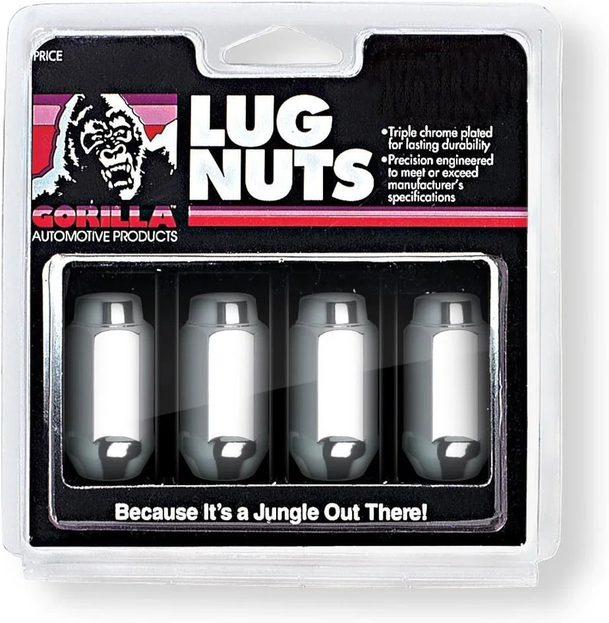 Duplex Acorn 7/8" Hex 5/8"-18 Chrome Pack of 4 Lug Nuts
