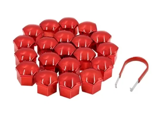 21mm Hex Cap Set Red Set of 20