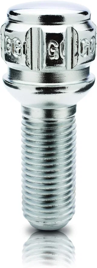 Ball Seat (R13) Lug Bolt Lock Set- 14mmx1.50 Chrome 32mm Thread Length Set of 4
