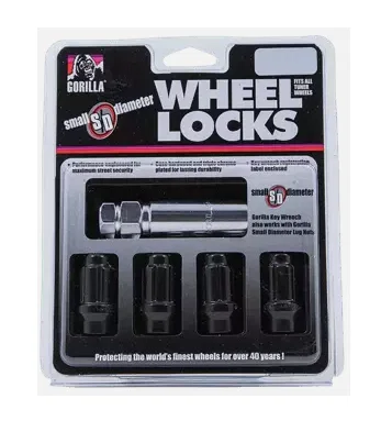 Small Diam Spline E-T Lock Set 3/4" & 13/16" Key 12mm x 1.50 Black Set of 4