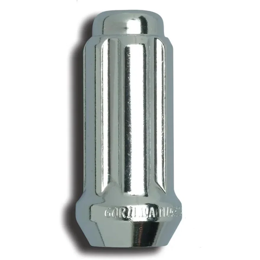 Small Diameter Spline Duplex Lug Nut 14mm x 2.00 Chrome Bulk