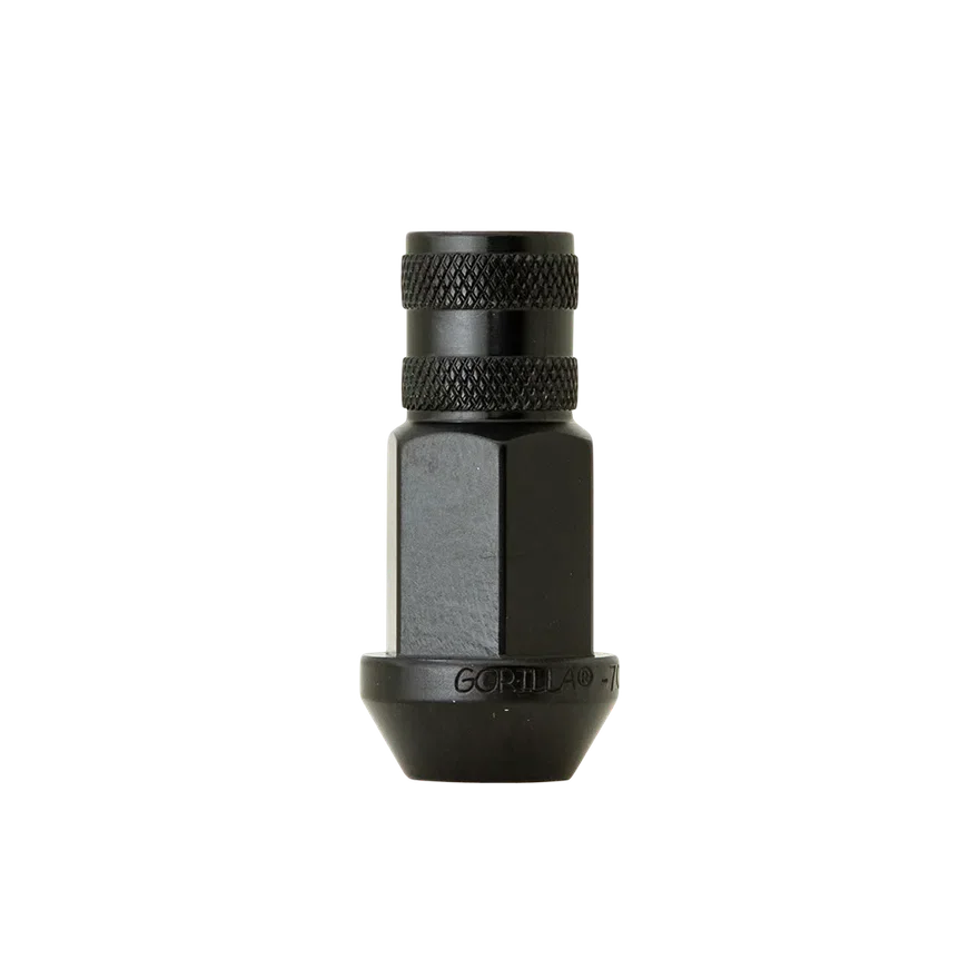 Aluminum Open End Lug Nut 12mm x 1.50 3/4" Hex Anodized Black Bulk