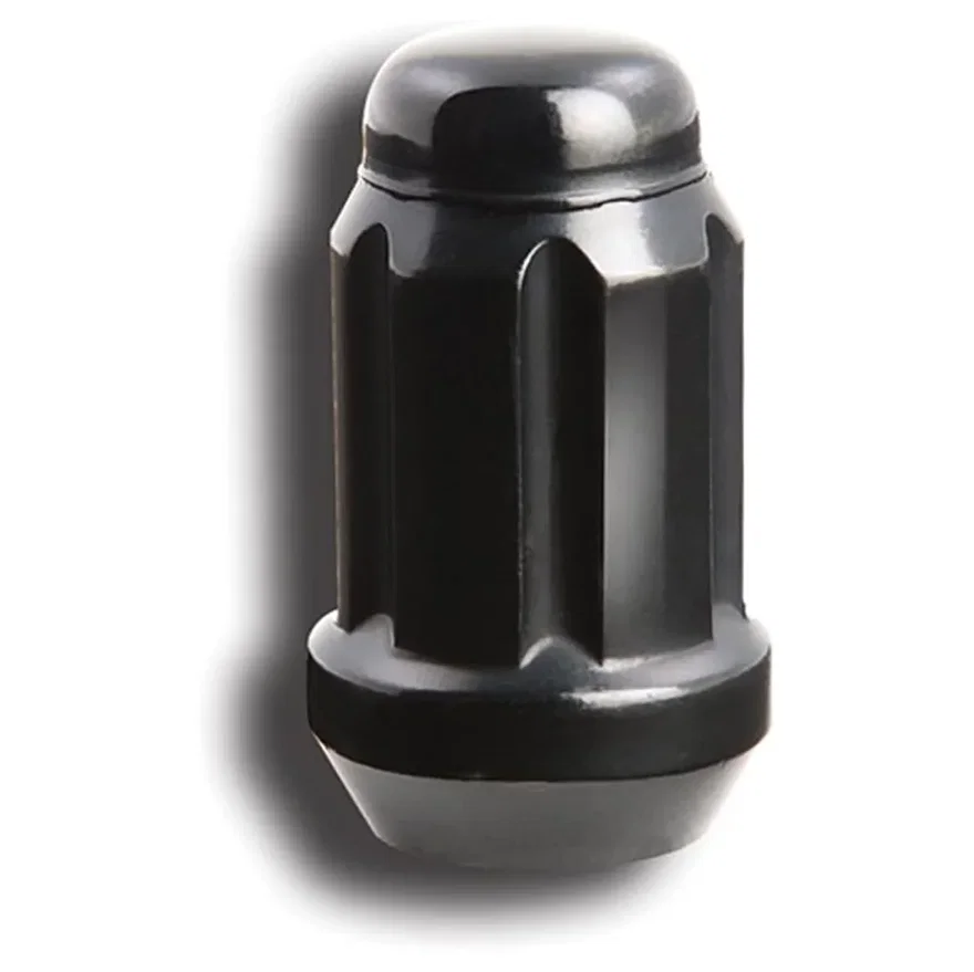 Small Diameter Spline Acorn Lug Nut 1/2"-20 Black Bulk