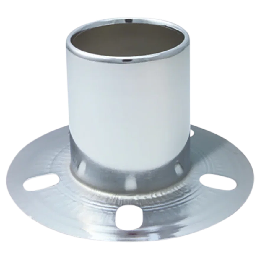 Push Thru Center Cap Open End Derby Chr Steel 3.195in OD 6.48in Overall Length