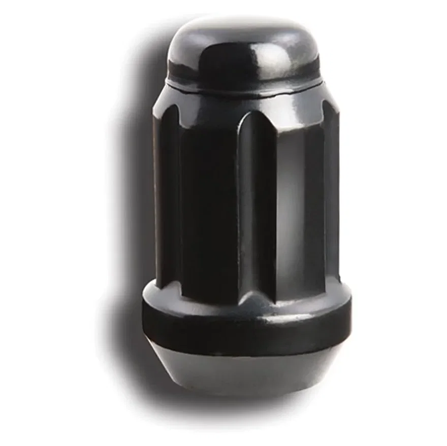 Small Diameter Spline Acorn Lug Nut 12mm x 1.50 Black Bulk