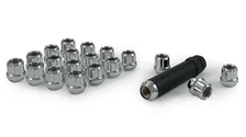 Small Diam Spline Open End Lug Nuts 3/4" & 13/16" Key 12mm x 1.50 Zinc Set of 20 image 2