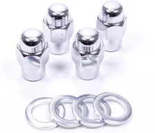 Short Mag 13/16" Hex 1/2"-20 Chrome Pack of 4 Lug Nuts and 4 Washers image 2