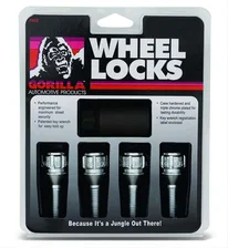 Small Diam Spline Bolt Lock Set 17mm&19mm Key 14x1.25 Chrome 32mm Thrd Len 4Pk image 1