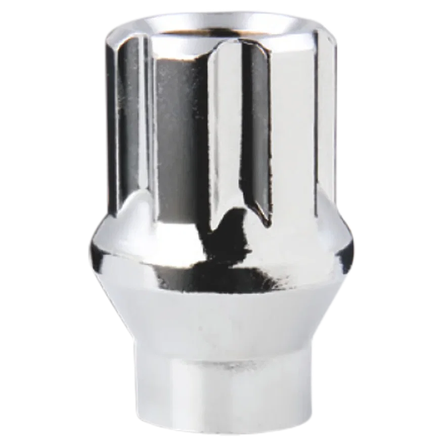 Small Diameter Spline Duplex E-T Open End Lug Nut 14mm x 1.50 Zinc Bulk