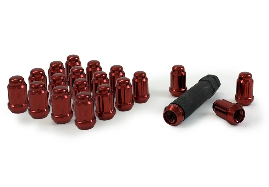 Small Diam Spline Duplex Short Lugs 13/16" & 7/8" Key 14mmx1.50 Red Set of 20