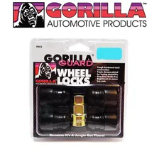 Guard Lock Set Acorn Bulge 3/4"&13/16" Dual Hex 14x1.5 Black Set of 4 image 1