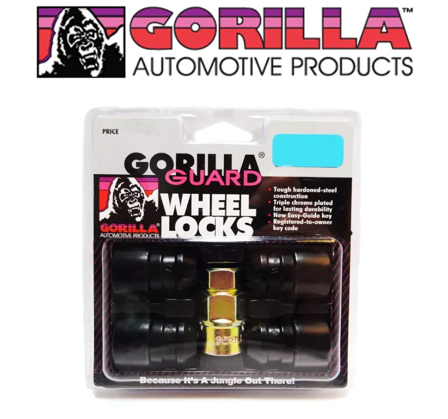 Guard Lock Set Acorn Bulge 3/4"&13/16" Dual Hex 14x1.5 Black Set of 4
