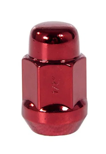 Acorn Bulge Lug Nut 3/4" Hex 1/2"-20 Red Painted Bulk