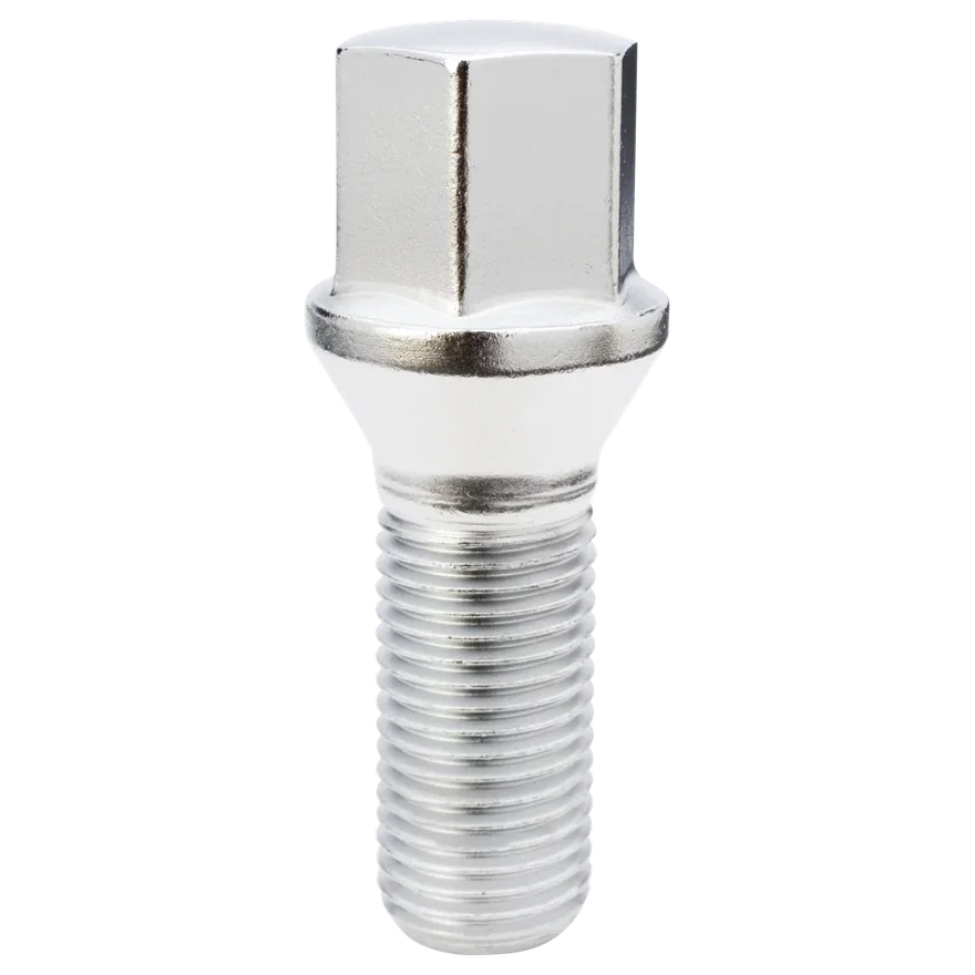 Conical Seat Lug Bolt 17mm Hex 14mm x 1.50 Chrome 32mm Thread Length Bulk