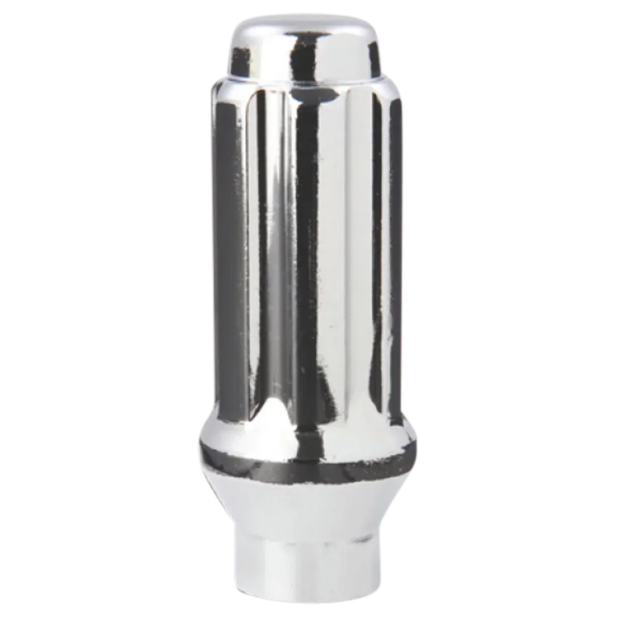 Small Diameter Spline Duplex E-T Lug Nut 14mm x 1.50 Chrome Bulk