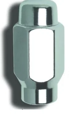 E-T Closed Long Lug Nut 13/16" Hex 1/2"-20 Chrome Bulk