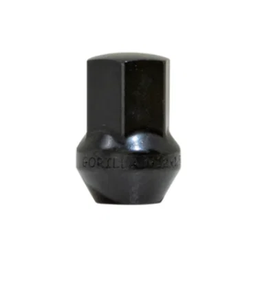 Factory Style Bulge Lug Nut 3/4" Hex 1/2"-20 Black Bulk