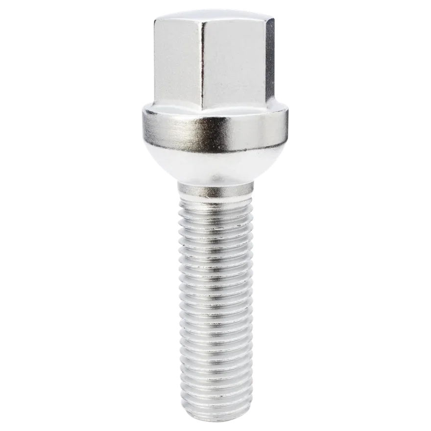 Ball Seat (R12) Lug Bolt 17mm Hex 12mm x 1.50 Chrome 39mm Thread Length Bulk