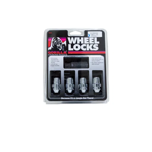 Original Gorilla Lock Set Acorn Bulge 3/4" Hex 12mm x 1.50 Chrome Set of 4