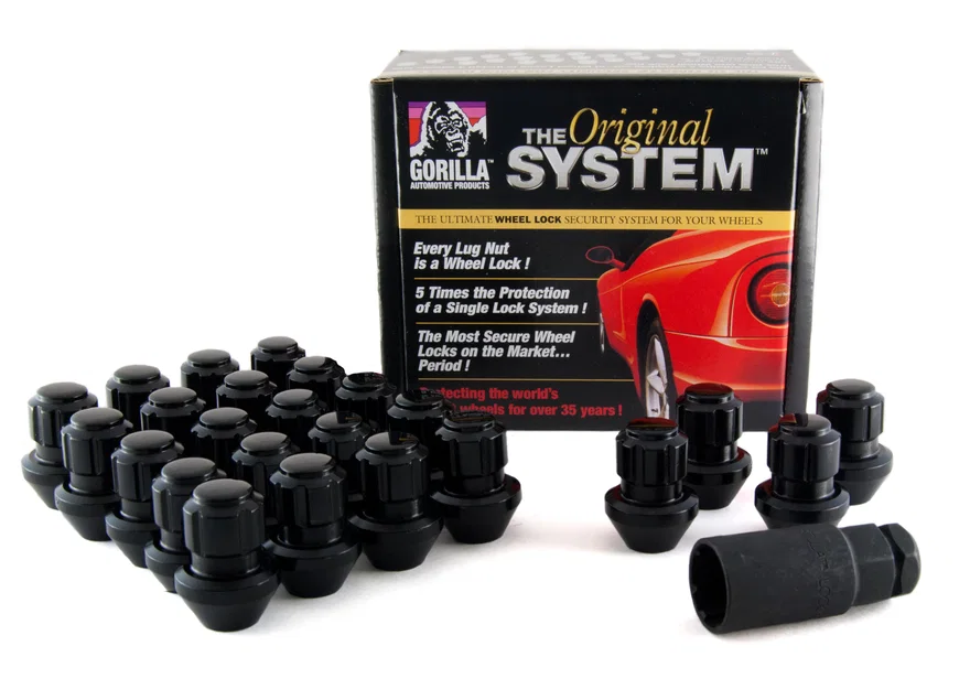 OG Gorilla Lock System Factory Style Bulge 13/16"&7/8" Hex 14x1.5 Black 24Pk