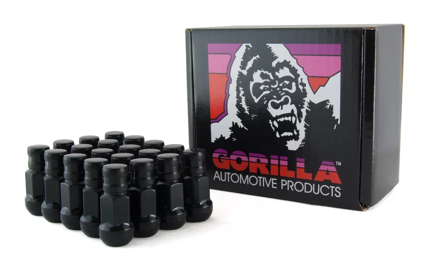 Forged Steel Racing Closed End Lug Nuts 12mm x 1.25 3/4" Hex Black Set of 20