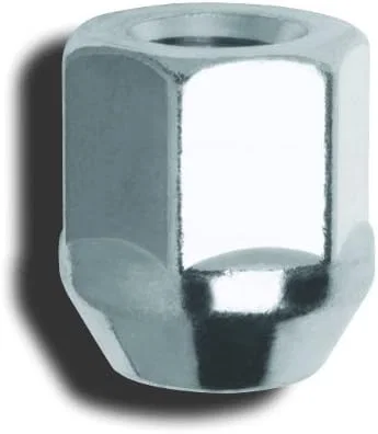 Acorn Bulge Open End Lug Nut 13/16" Hex 9/16"-18 Zinc Bulk