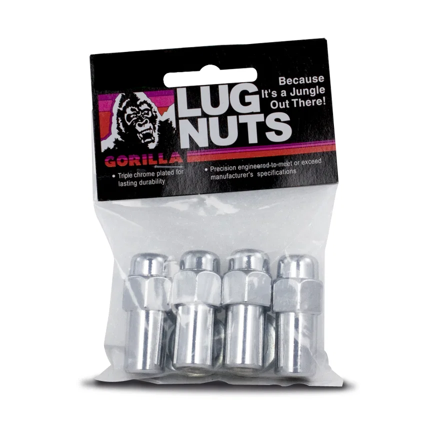 Extended Mag 13/16" Hex 12mm x 1.50 Chrome Pack of 4 Lug Nuts and 4 Washers