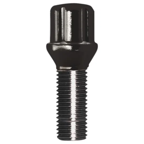 Small Diameter Spline Lug Bolt 16mm x 1.50 Black 35mm Thread Length Bulk