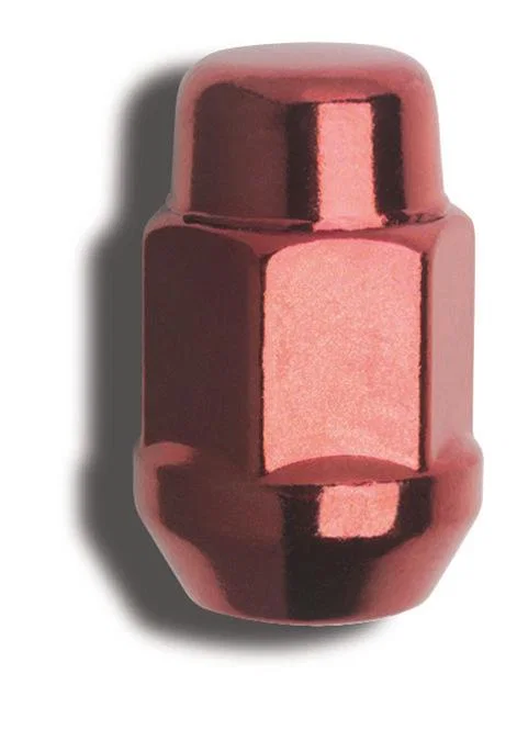 Acorn Bulge Lug Nut 3/4" Hex 12mm x 1.25 Red Painted Bulk