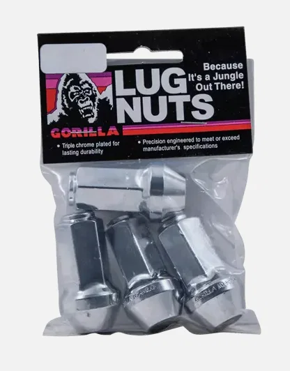 Factory Style Bulge XL 21mm Hex 14mm x 2.00 Chrome Pack of 4 Lug Nuts