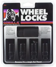 Original Gorilla Lock Set Duplex Acorn 13/16" Hex 14mm x 2.00 Black Set of 4 image 1