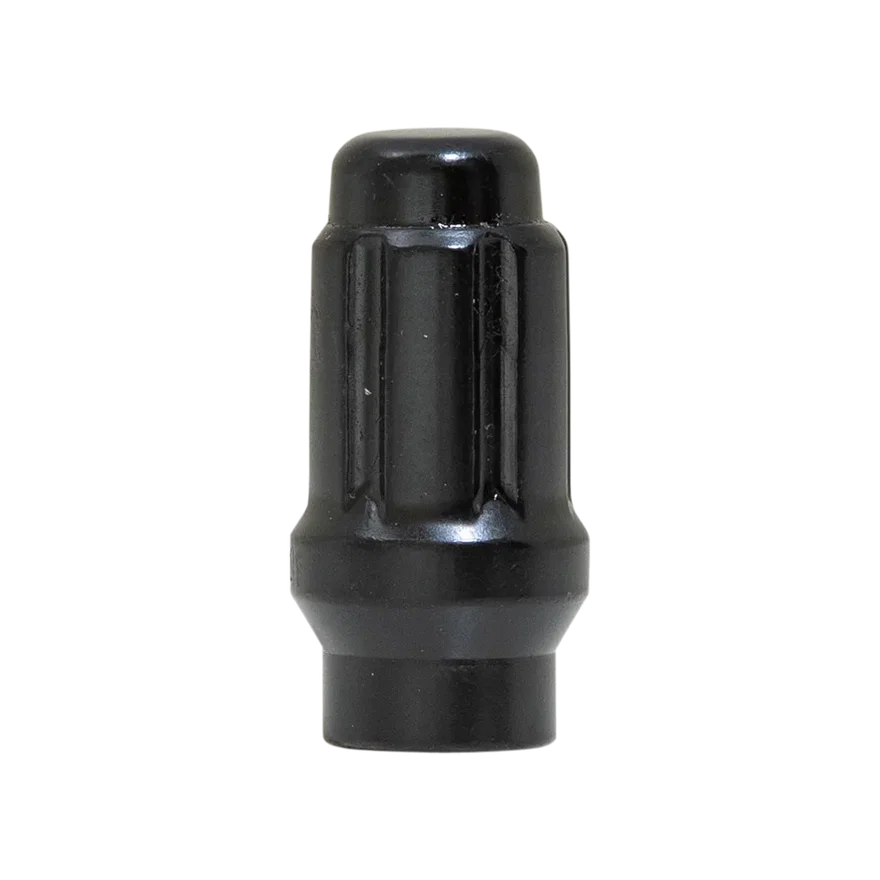 Small Diameter Spline E-T Lug Nut 12mm x 1.25 Black Bulk