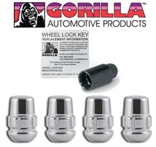 Original Gorilla Lock Set Ball Seat 12mm x 1.50 Chrome Set of 4 image 2