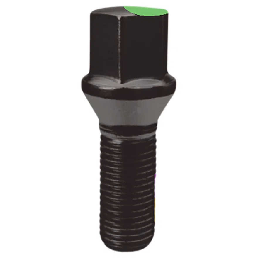 Conical Seat Lug Bolt 19mm Hex 14mm x 1.50 Black 32mm Thread Length Bulk