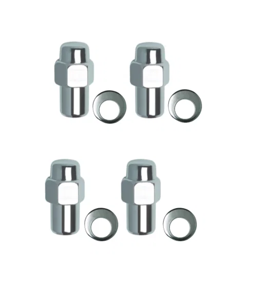Cragar Mag 13/16" Hex 1/2"-20 Chrome Pack of 4 Lug Nuts and 4 Washers