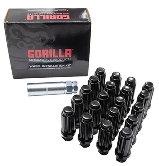 Small Diam Spline Duplex E-T Lugs 13/16" & 7/8" Key 14mmx1.50 Black Set of 20