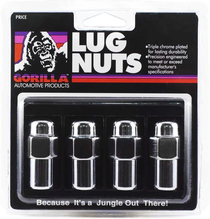 Cragar Mag 13/16" Hex 1/2"-20 Chrome Pack of 4 Lug Nuts and 4 Washers