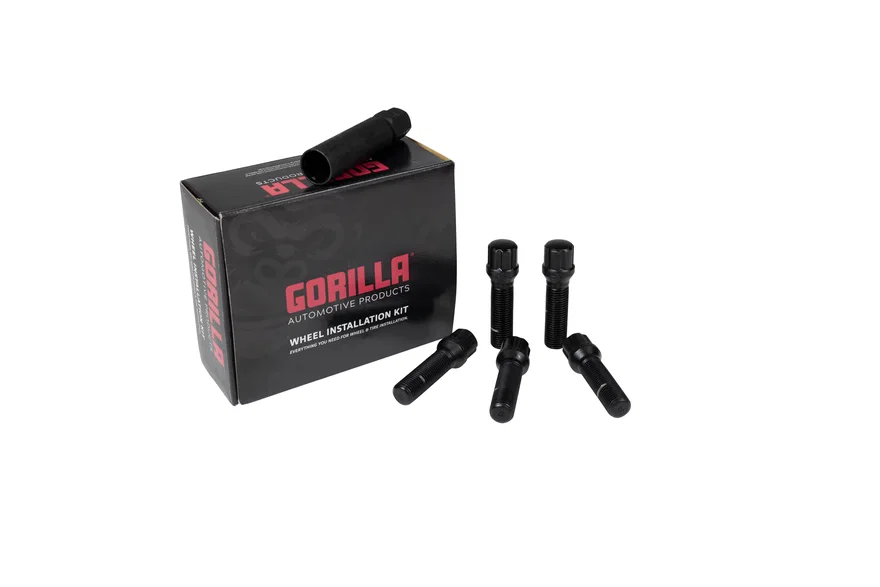 Small Diam Spline Lug Bolts 17mm&19mm Key 14x1.5 Black 45mm Thread Length 20Pk
