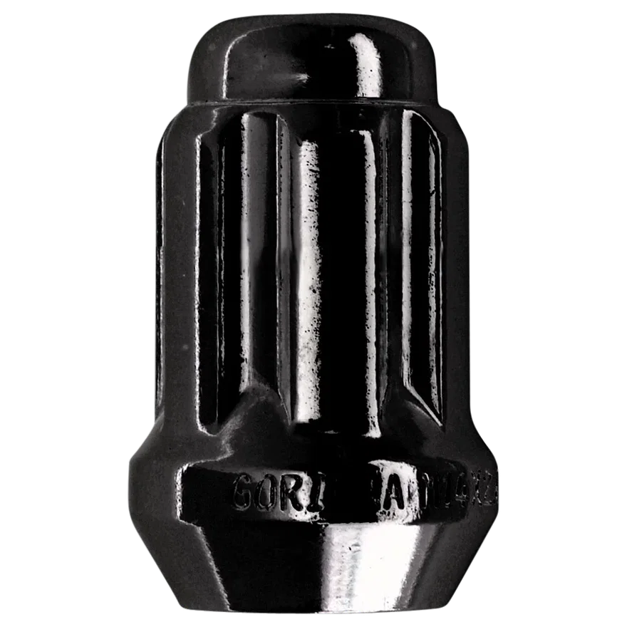 Small Diameter Spline Duplex Short Lug Nut 14mm x 1.50 Black Bulk