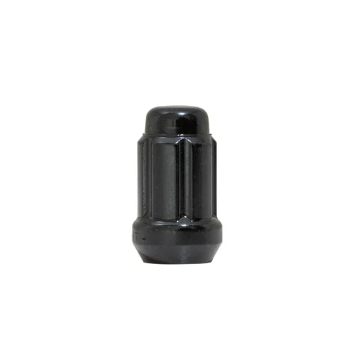 Small Diameter Spline Acorn Lug Nut 3/8"-24 Black Bulk