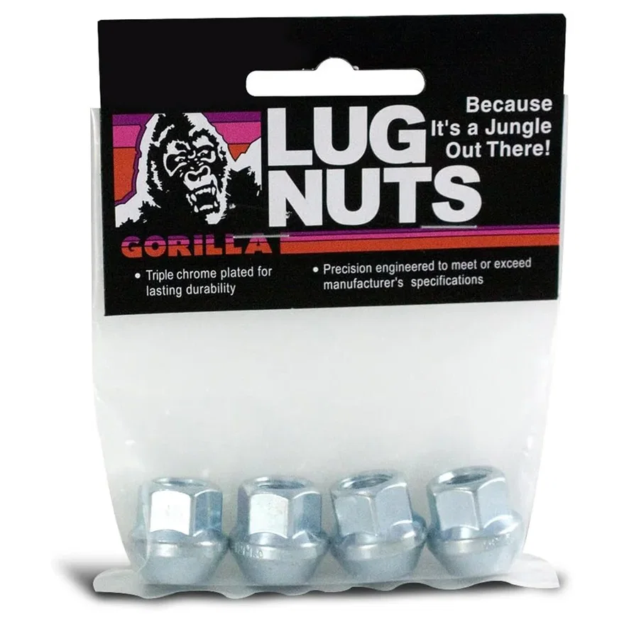 Acorn Bulge Open End Lug Nuts 17mm Hex 12mm x 1.50 Zinc Pack of 4 Lug Nuts