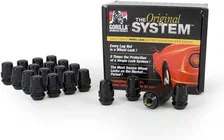 Original Gorilla Lock System Acorn Bulge 13/16" Hex 14mm x 1.50 Black Set of 20 image 2