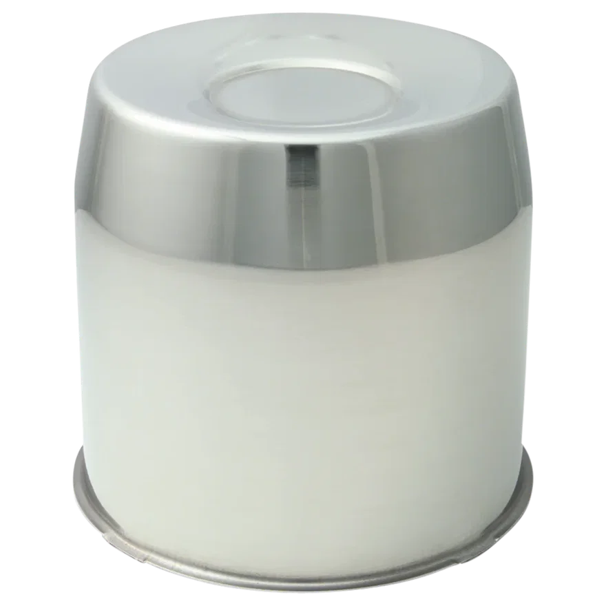 Push Thru Center Cap Open End Stainless Steel 5.1in OD 5.36in Overall Length